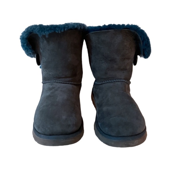 Ugg Bailey Button Navy Boots - Picture 3 of 10